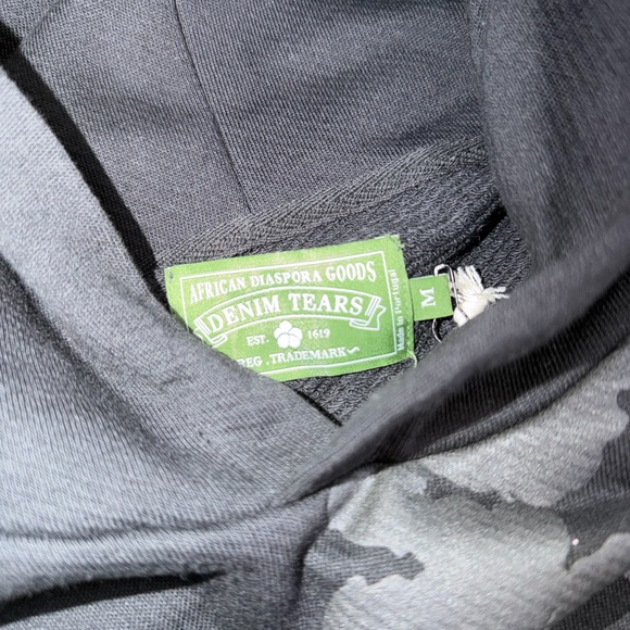 Denim Tears Cotton Wreath Hoodie Black Monochrome NEW SIZE S - Picture 3 of 9